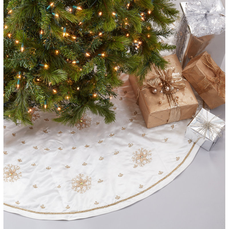 Jupe d'arbre de Noël flocon de neige