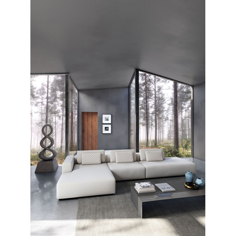Ayton Upholstered L-Shaped Sectional, Left Hand Facing, 31" H x 124" W x 72" D