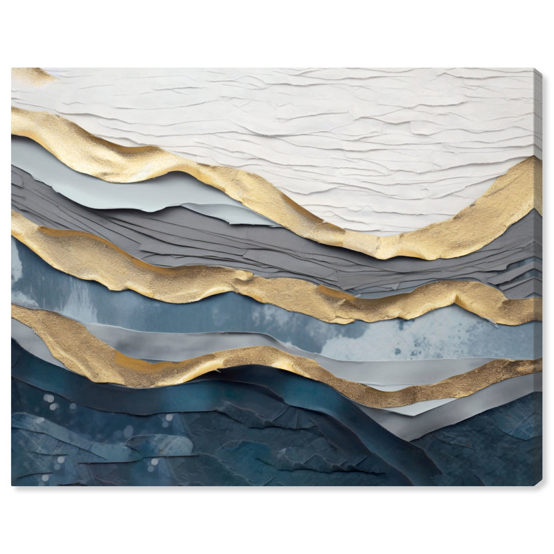 «Nautical and Coastal Sea Level Glam Glam», reproduction d'art sur toile, H 20 po x l 24 po x P 0,8 po