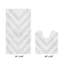 Ensemble de tapis pour salle de bain à chevrons touffetés 100% coton Annaclara 1990 GSM de qualité supérieure avec envers en latex antidérapant, certifié OEKO-TEX®, super absorbant et lavable à la machine, blanc-122444785-97657147