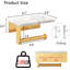  Toilet Paper Holder With Natural Marble Shelf,Wall Mounted,Polished Finish