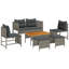 vidaXL Garden Sofa Set with Cushion Poly Rattan Furniture Outdoor Living-117956410-117956412