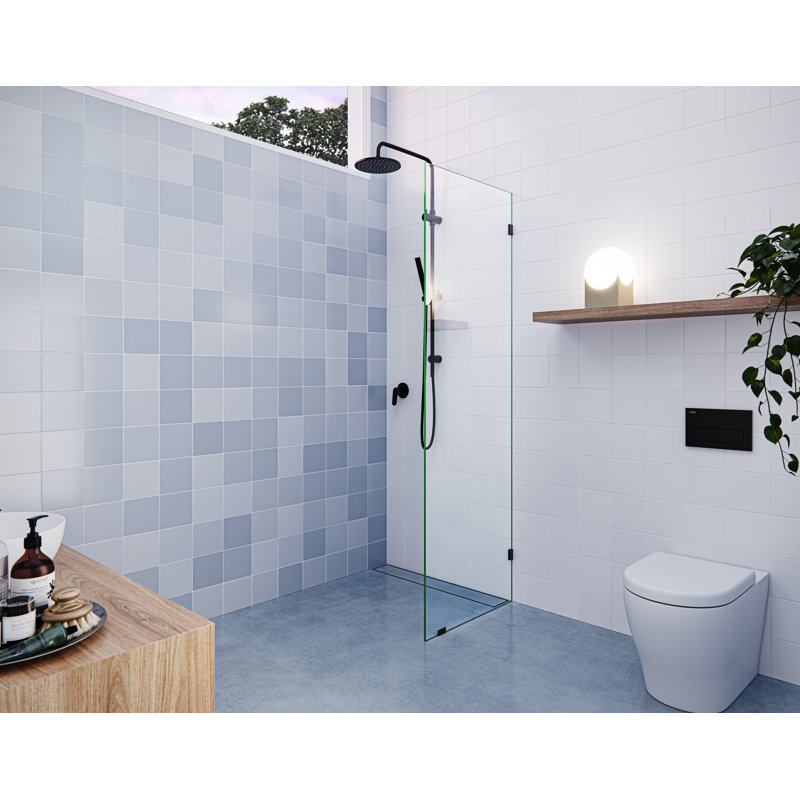 Vela 24.5 in. x 78 in. Fully Frameless Single Fixed Shower Panel, Oil Rubbed Bronze