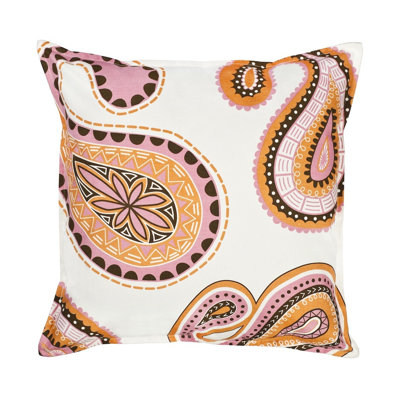  Coussin décoratif en toile de coton à motif cachemire