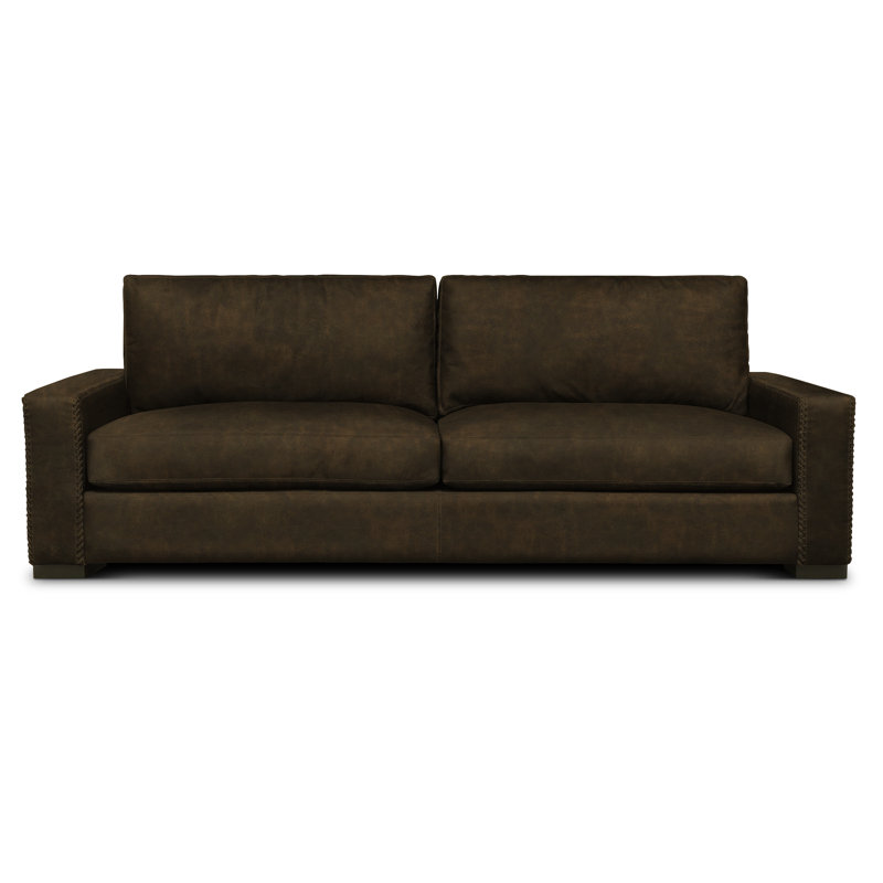 Urban Cowboy 96'' Leather Sofa, Walnut (Coyote), Nutmeg