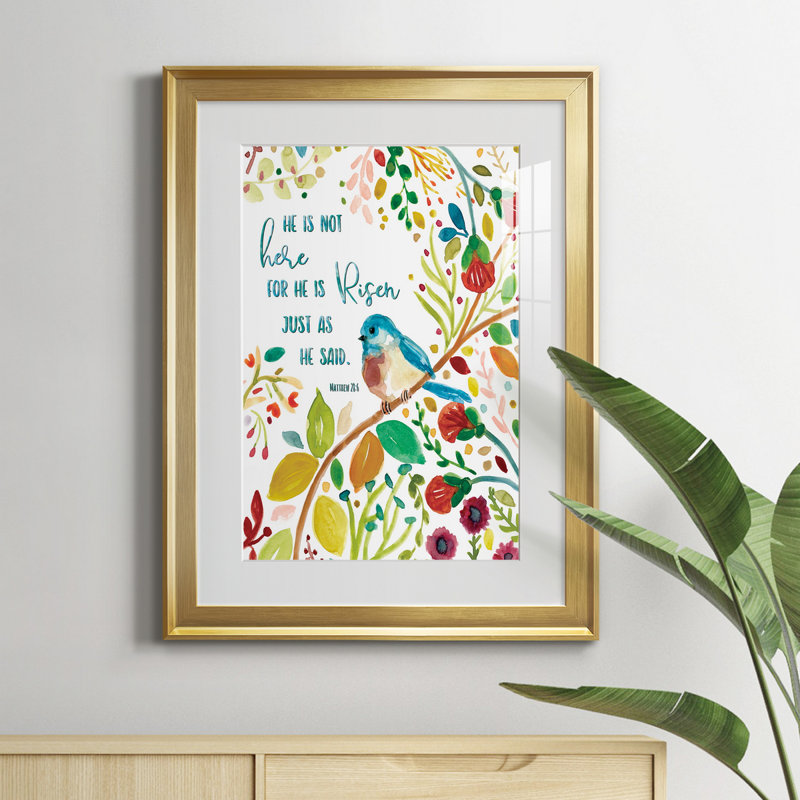 He Is Risen - Peinture avec cadre photo, H 22,5 po x l 30,5 po x P 1,5 po, Or