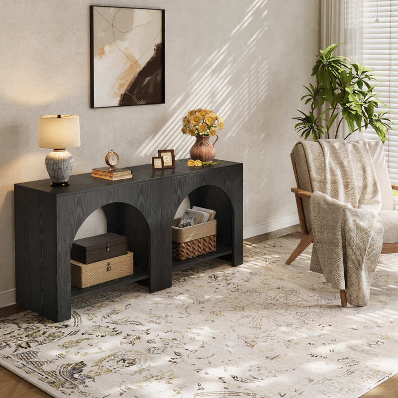 Table de chevet en noir, Noir