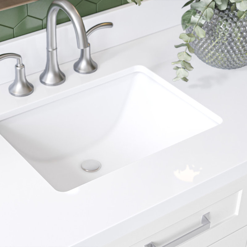 ARIEL Monroe 48 Single Sink Bathroom Vanity with Carrara Quartz Top, White, 60" - 61", Pure White Quartz