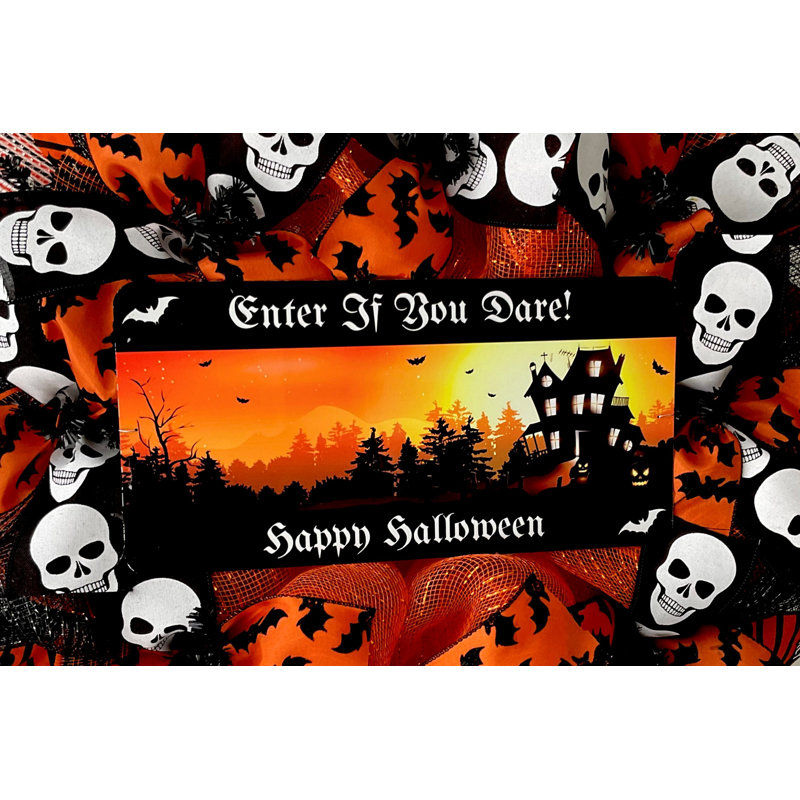 Couronne d'Halloween «Entrez si vous l'osez»