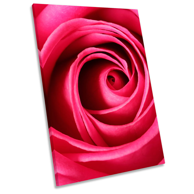 X0426 Love Rose Flower Floral - Wrapped Canvas Print, 36cm H x 24cm W