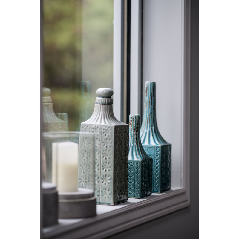Kyperounta Ceramic Table Vase, 16.7" H x 5.9" W x 5.9" D