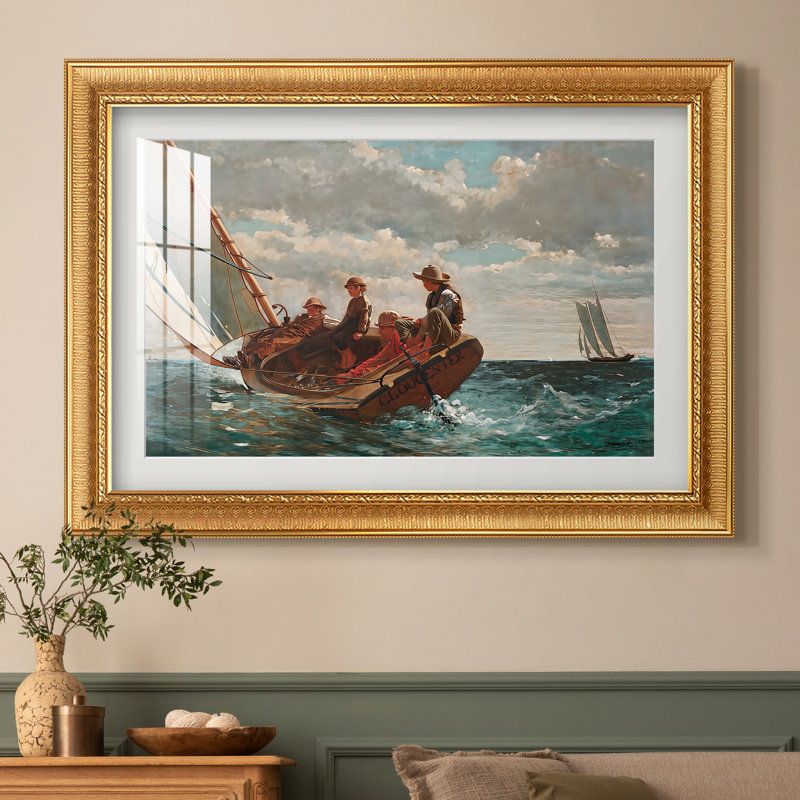 « Brise légère (Un vent favorable) », 1873-1876 - Winslow Homer - Estampe encadrée sur mesure, 20x28 INNER SIZE