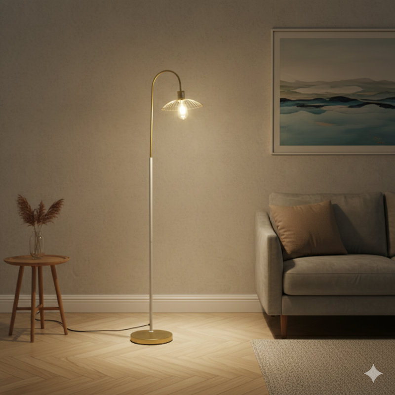 Lampe sur pied en métal 64 po