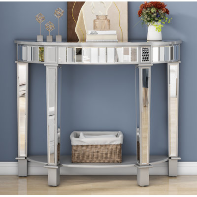 Adelais 39" Glass Top Console Table
