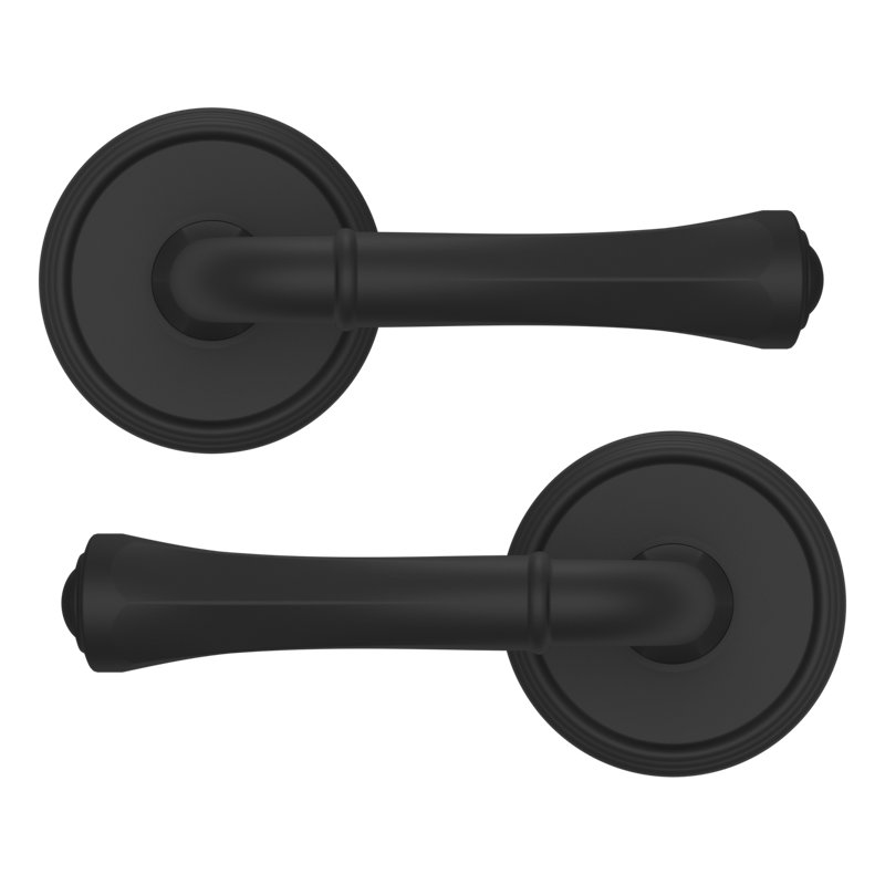 5113 Lever Door Lever, Satin Black