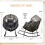 Fauteuil à bascule berçant avec coussin-628121322-628121320