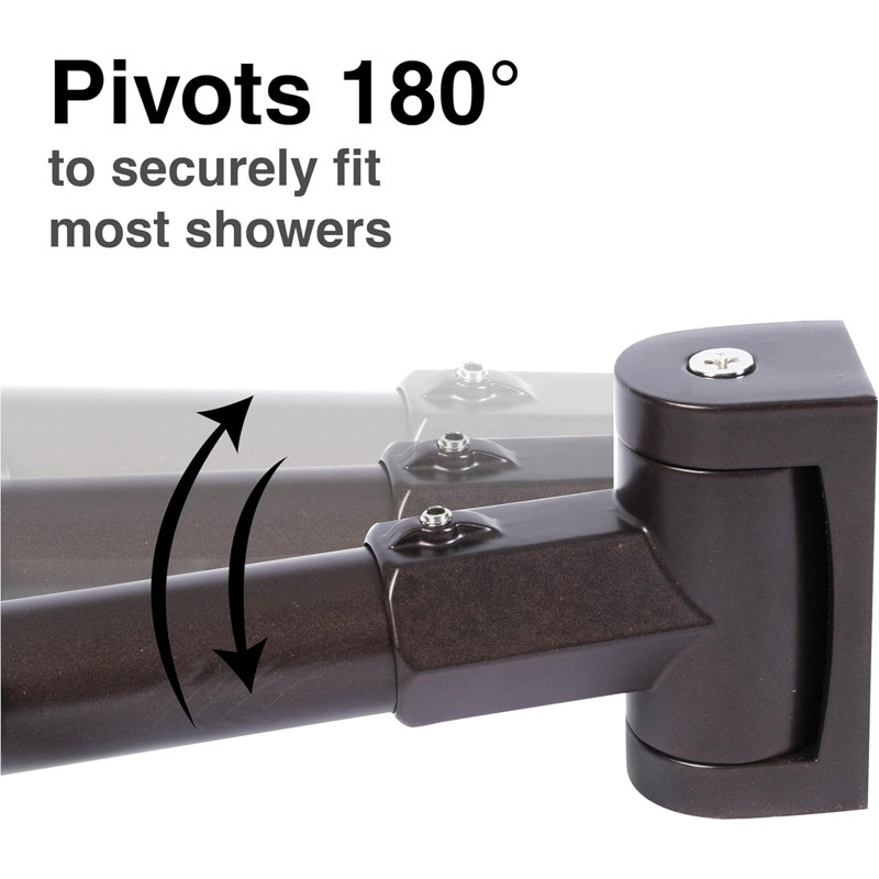 70'' Oil Rubbed Bronze Double Curved Shower Curtain Rod
