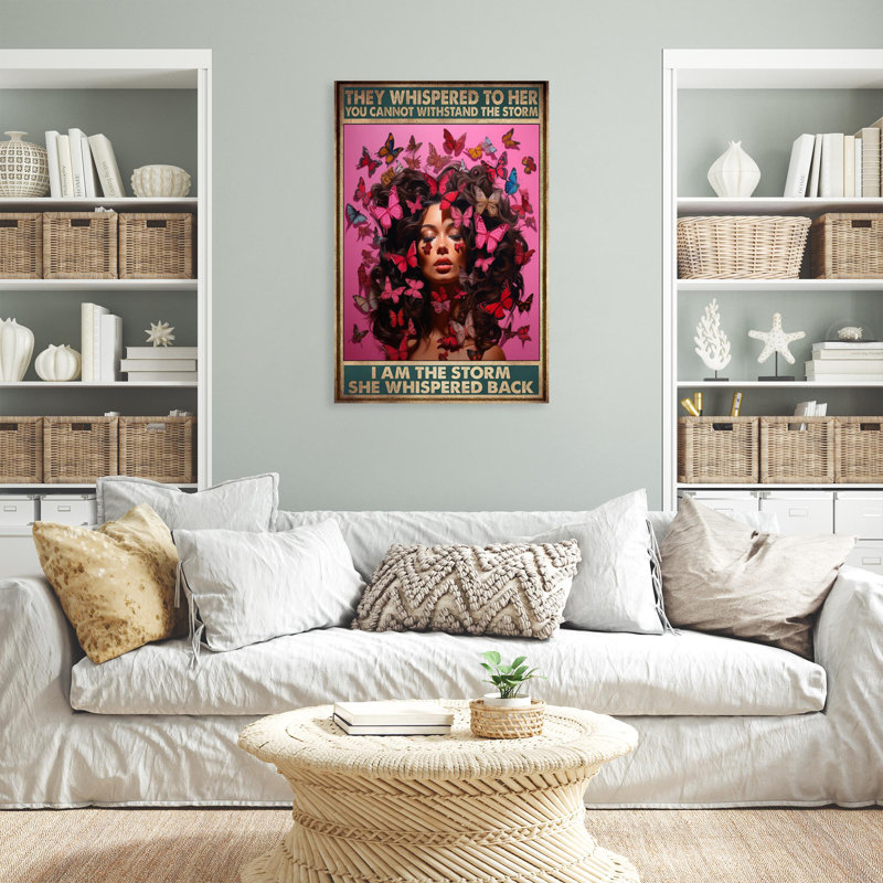 «Woman I Am The Storm», reproduction d'art graphique sur toile tendue, H 36 po x l 24 po x P 1,25 po