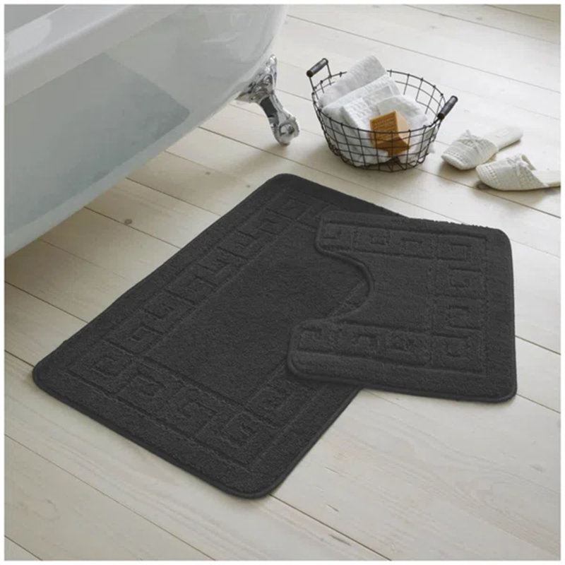 Memory Foam Non-Slip Bath Mat, Grey