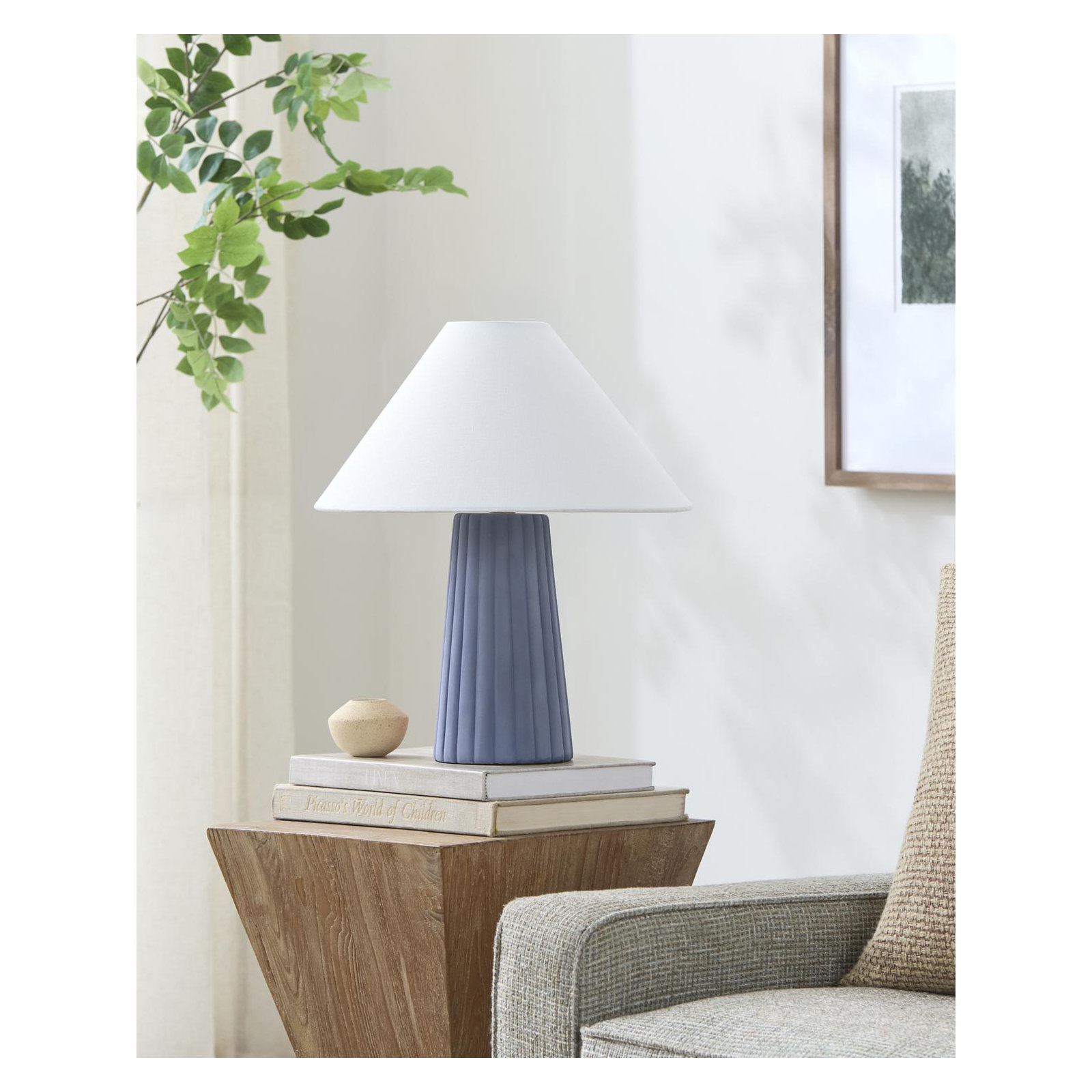 Burkhalter Table Lamp, Blue