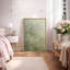 Motif botanique vert discret, images de chambre à coucher, impression sur toile encadrée-1140877105-1140877104