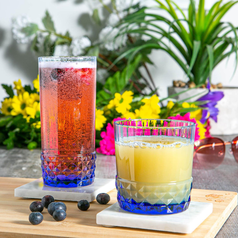 America '20s Highball Glasses, Blue, 6