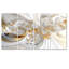 «Whirling River Dynamics Gold and White II - Abstract Spirals», art mural pour le salon, 4 pièces-916482889