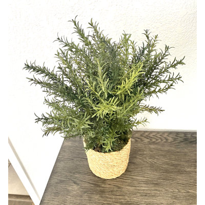 Plante artificielle en panier 16 po