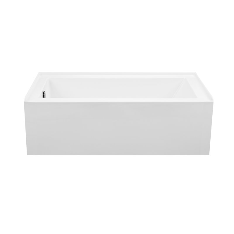 MTI Solutions 60" Whirlpool Bathtub, White, Left