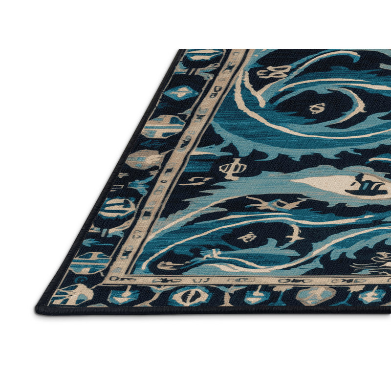 Tapis turc gris lavable à la machine, Carré 7 pi