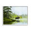 «Moose In Woodland Pond on Canvas» par David Kiehm, peinture-93873258