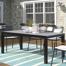 Ajha Extendable Rectangular Metal Outdoor Dining Table