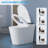 Smart One-Piece Toilet with ADA Height Heated Seat, Bidet Built-In, Instant Hot Water, Air Dryer, Foot Sensor, Seat Sensor Flush,Auto Open/Close Lid, Night Light&LED Display, Foot Sensor Lid Lift