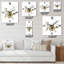 Horloge murale anémone bouquet de fleurs avec branches d'eucalyptus II-387866048