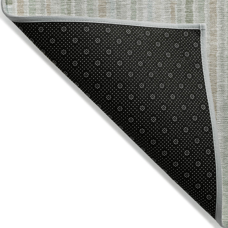 Tapis de sauge Xhevrie intérieur / extérieur lavable à la machine, Rectangulaire 8 pi x 10 pi