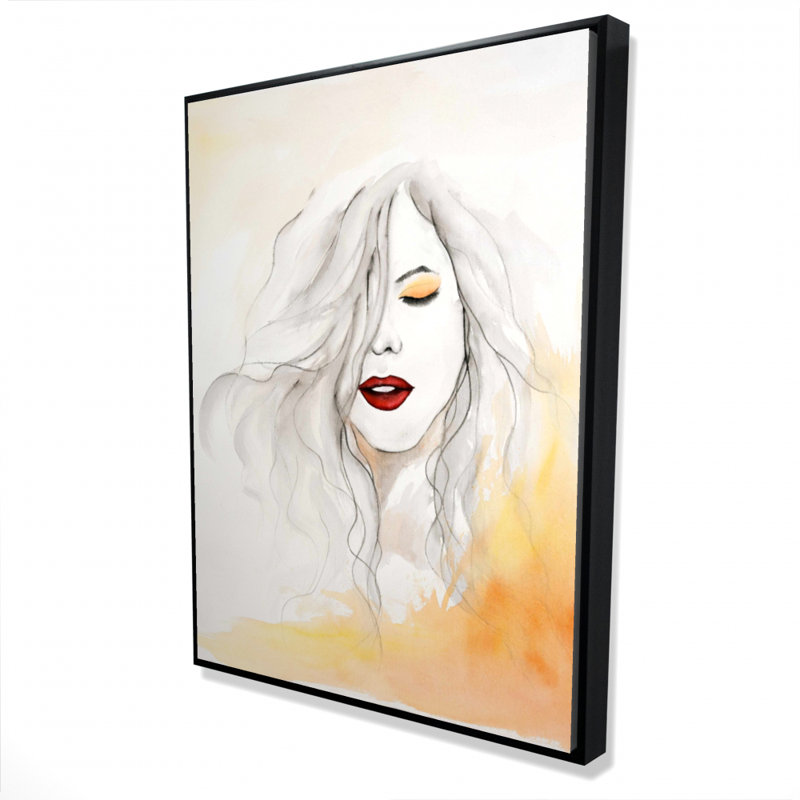 «Woman with Red Lips», reproduction sur toile