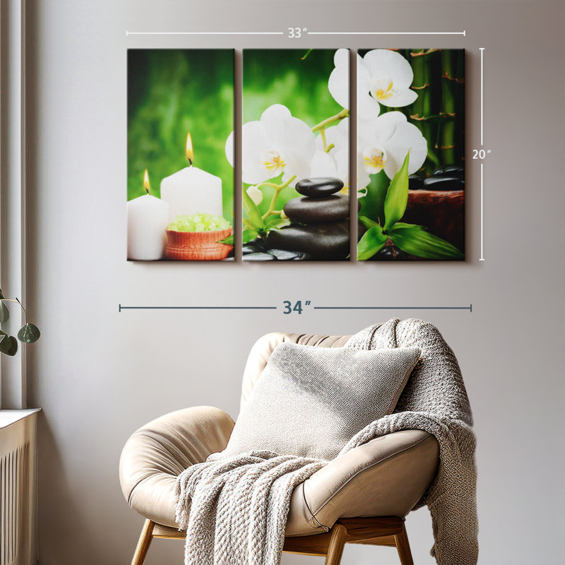 Nature " Spa " 3 - Pieces, 33" H x 20" W