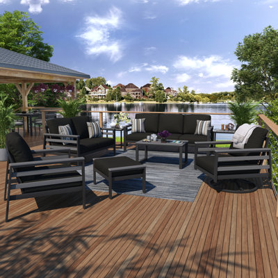 Townsend 7 - Person Outdoor Seating Group with Sunbrella Cushions by Birch Lane
