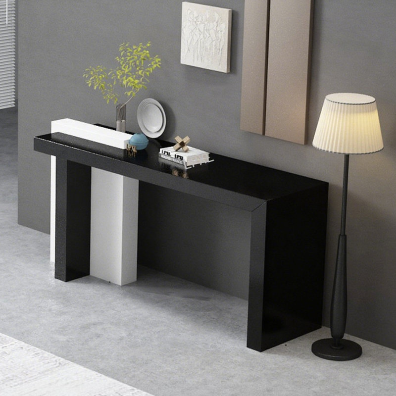 Console Modern Minimalist Art Design, H 37,4 po x l 62,99 po x P 15,75 po, Noir / blanc