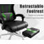 Fauteuil de jeu ergonomique avec siège à ressorts ensachés et repose-pieds, fauteuil d'ordinateur inclinable à 90 ° -155 ° avec support lombaire à massage, capacité de 350 lb, appui-tête réglable et accoudoirs liés-797948968