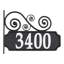 Nite Bright Scroll Reflective Address Post Lawn Insert