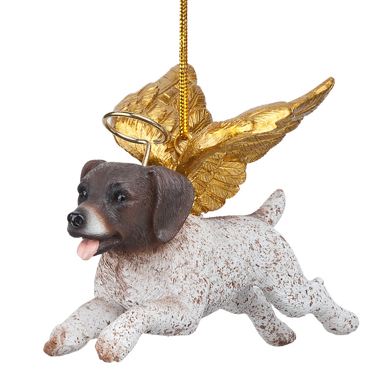 Ornement en forme d'ange pour chien «Honor the Pooch Pointer»
