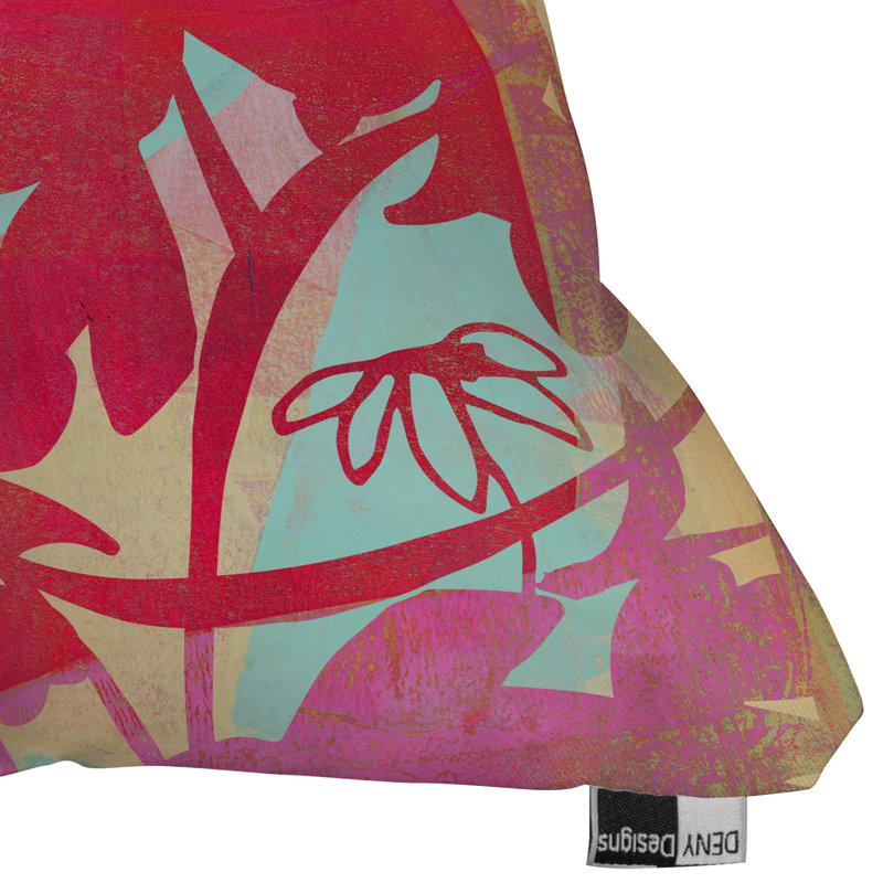 Coussin décoratif barbara chotiner pinky susan fleurs, 16 po x 16 po