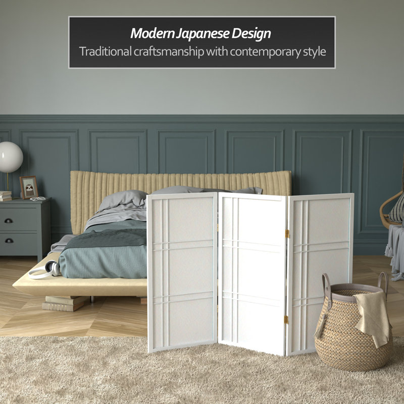 Écran court Shoji 3 pi Keitez, Blanc, 3