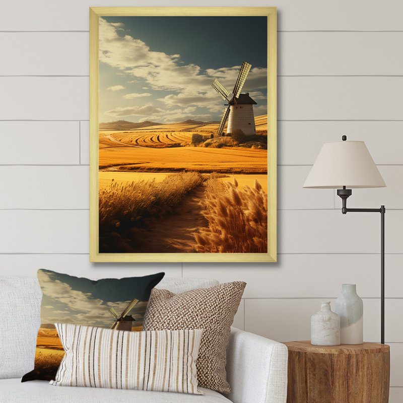 Reproduction d'art sur toile Espagne, Encadrement doré, H 32 po x l 24 po x P 1 po