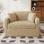 Chaise d'appoint moderne 43,9 po, canapé simple rembourré avec coussins et banc repose-pieds-1033536396