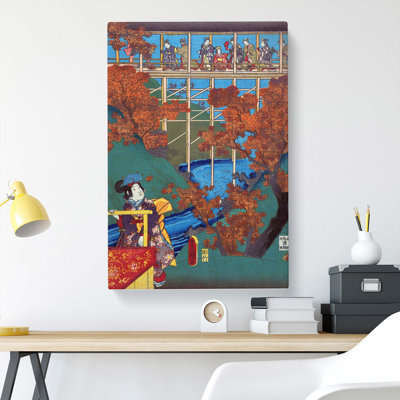 Autumn Garden by Utagawa Kunisada - Wrapped Canvas Painting Pint - Wrapped Canvas