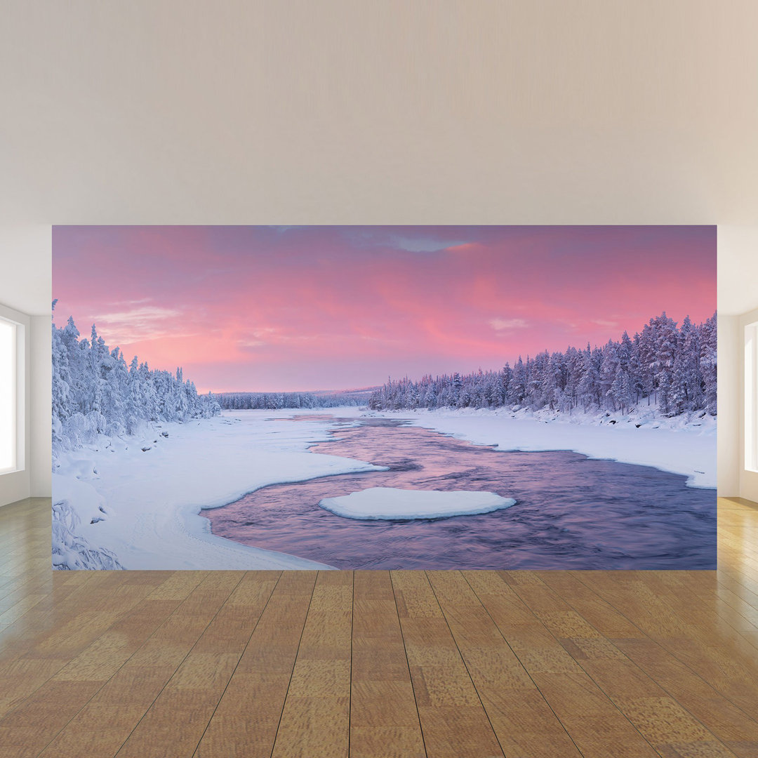 Frogerth Snow Landscape Wallpaper Panel Ebern Designs 