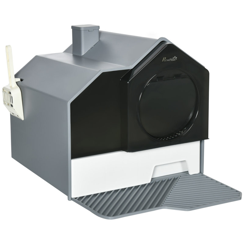 Plastic Litter Box Enclosure with Scoop
