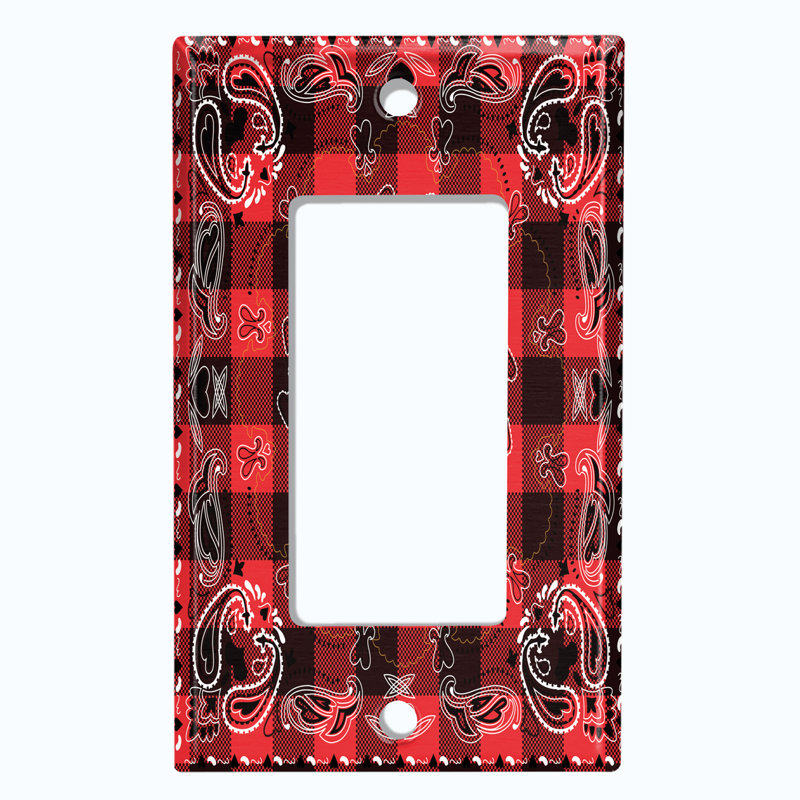 Patterned 1 - Gang Toggle Light Switch Standard Wall Plate